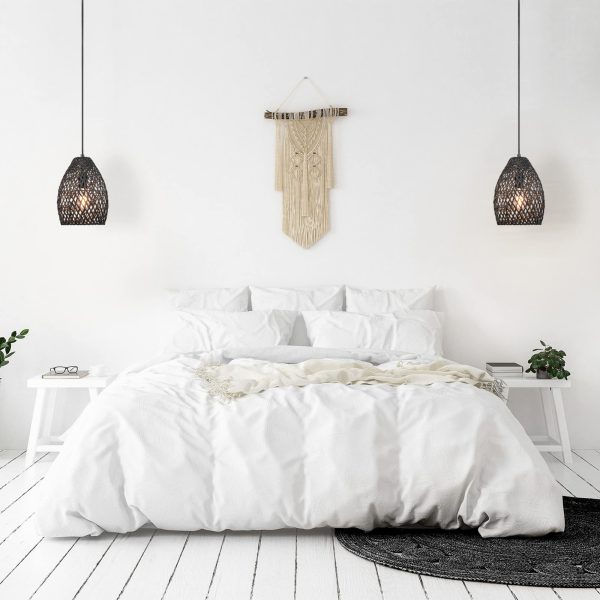 Matte black single head chandelier - Image 6