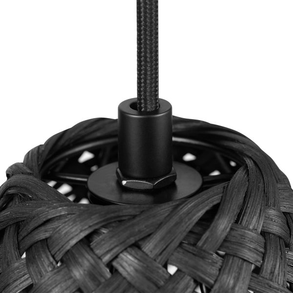 Matte black single head chandelier - Image 4