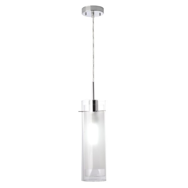 Transparent glass lampshade single head chandelier