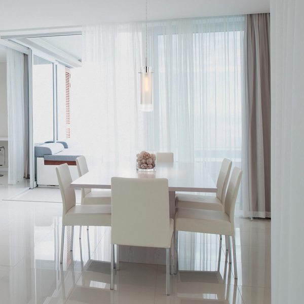 Transparent glass lampshade single head chandelier - Image 4