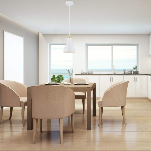 Matte wood grain decorative single head chandelier - Image 7