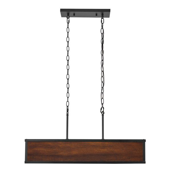 Imitation wood chandelier