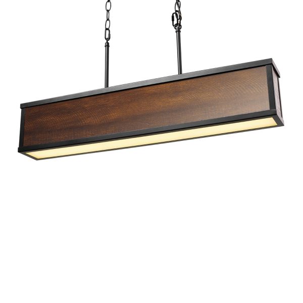 Imitation wood chandelier - Image 6