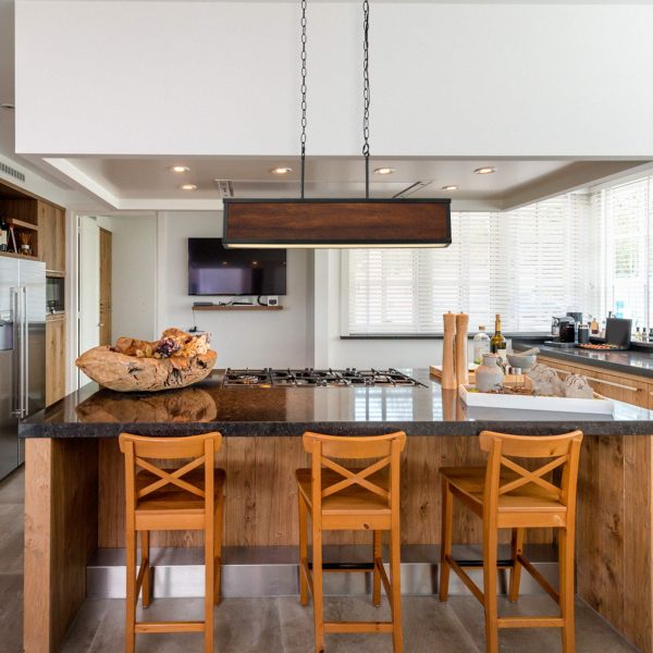 Imitation wood chandelier - Image 2